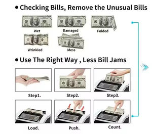 Contador de Billetes FJ 07C con Velocidad de Conteo Ajustable, <span class=keywords><strong>Calculadora</strong></span> de Dinero, Detector de Billetes Falsos, Máquina Contadora - Product Image 3
