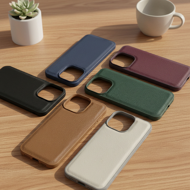 Personalized Vegan PU Epsom Leather Phone Case Back Cover Hot Foil Initials Custom Letters Embossed Gold for iPhone 14 15 16 Pro