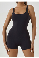 Combinaison de yoga sexy dos nu pour femme, ensemble de sport une pièce, combinaison push-up fessier, justaucorps de fitness, vêtements de sport pour l'entraînement