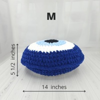 Oreiller rond mauvais œil en peluche mauvais œil Crochet oreiller décoratif bleu mauvais œil coussin en peluche jeter oreiller bonne chance cadeau