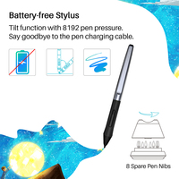 Huion-tableta gráfica electrónica HS610, 10x6 pulgadas, con interfaz tipo c, dibujo digital táctil inteligente