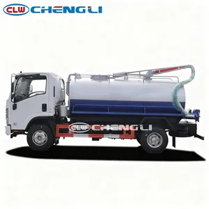 Camion d'aspiration des eaux usées 4x2 Isuzu 6m³ à forte performance avec capteur de niveau d'eau automatique à vendre - Product Image 5