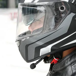 MOTOWOLF Headset Interkom Bluetooth, Headset Helm Sepeda Motor 4.2 Penjawab Panggilan Otomatis