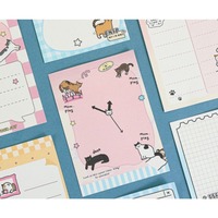 60 pièces par paquet de notes autocollantes Meow Cute, marqueurs détachables de style dessin animé pour agenda