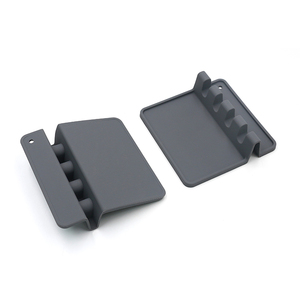 Support multifonctionnel en silicone pour spatules, cuillères et ustensiles de cuisine avec plateau anti-goutte et support pour couvercles de casseroles - Product Image 3