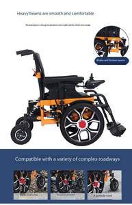शक्तिशाली मोटर चालित इलेक्ट्रिक व्हीलचेयर फोल्डेबल चौड़े फ्रंट टायर उत्कृष्ट बाधा-क्रॉसिंग क्षमता पुनर्वास उपकरण - Product Image 6