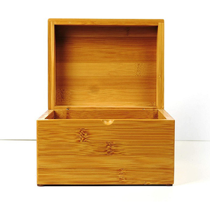 Caja de lata organizadora de tarjetas de recetas rústicas impresas personalizadas de bambú personalizado - Product Image 3