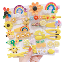 Ensemble d'accessoires pour cheveux pour tout-petits, barrettes arc-en-ciel colorées, coiffures élégantes pour enfants, pinces à cheveux mignonnes, mode pour filles