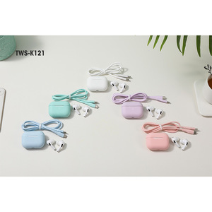 Auriculares Inalámbricos TWS-K120 con Bluetooth, Estuche Protector de Silicona y Cable de Carga Rápida - Product Image 1