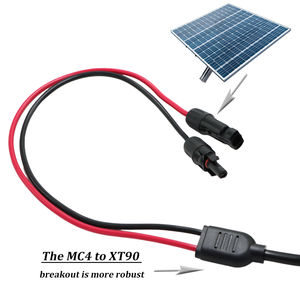 Premium 3M XT90 Cable adaptador de panel solar 12AWG Extensión de carga con conector impermeable Conductor de cobre y aislamiento de PVC - Product Image 4