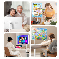 Téléviseur LED intelligent 32 pouces, moniteur mobile, support de télévision portable, salle de bain, sans fil, rechargeable, rotatif, HD 1080p, Android 13, interactif