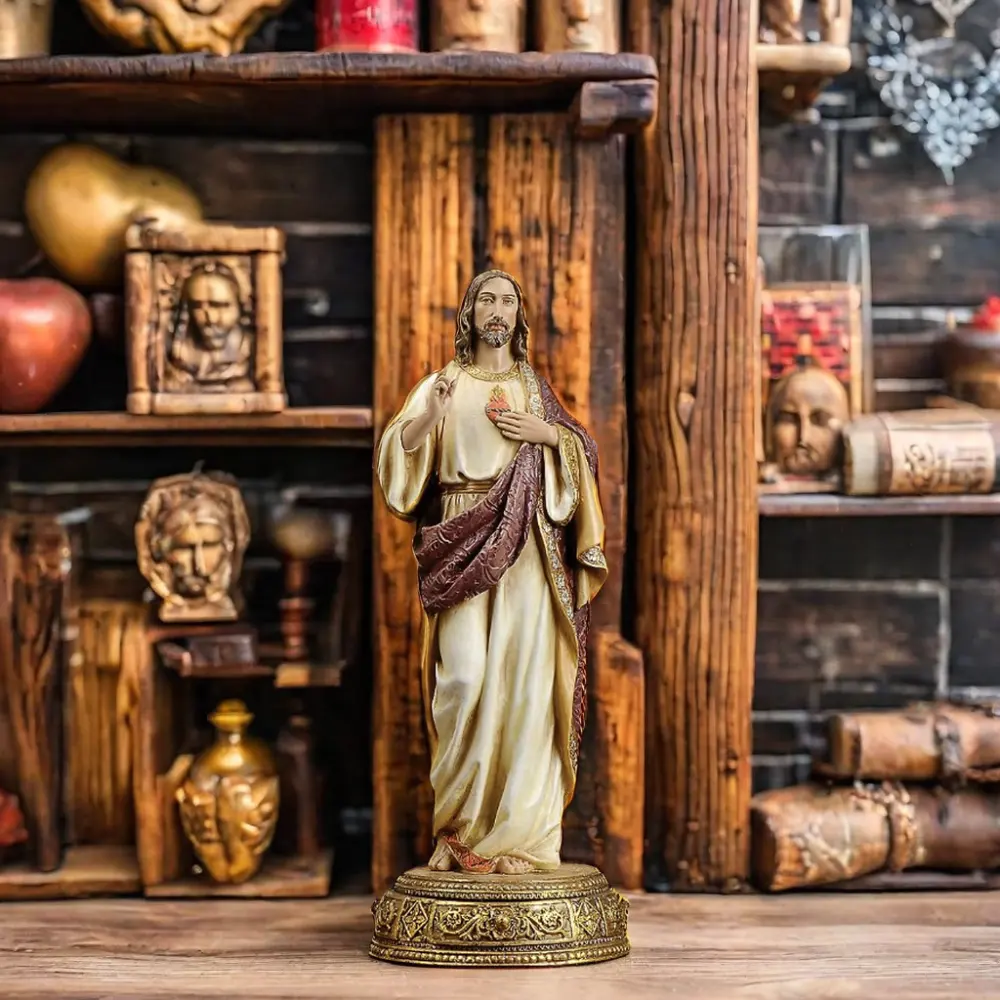 Resina personalizzata di fabbrica sacro cuore di gesù figura religiosa santa Jude statue religiose cattoliche di san