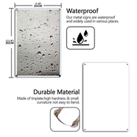 Plaque Métallique Personnalisable Vierge avec Logo, Haute Qualité, avec Trou pour Accrocher au Mur, Impression UV sur Tableau Blanc pour Usine et Bureau