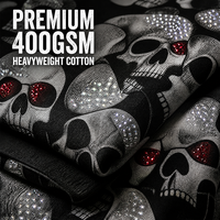 Sweat à capuche zippé RAMAX Skeleton Skull pour homme, en coton épais, imprimé intégral, style streetwear Y2K, coupe oversize, vente en gros, fournisseur d'usine