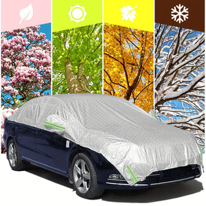 Protection contre la neige pour voiture, demi-housse en film d'aluminium, protection solaire, imperméable pour utilisation hivernale, 5m x 2.2m, couleur argent - Product Image 3
