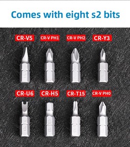 8-in-1 Ratchet <b>Screwdriver</b> Multi-Angle Multifunctional Phillips Slotted Torx <b>Set</b> Insulated Polypropylene Handle - Product Image 6