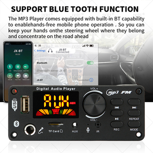 Placa decodificadora de MP3 <span class=keywords><strong>Bluetooth</strong></span> 5,0 DC 12V, reproductor de MP3 inalámbrico para coche, micrófono manos libres USB, grabación, TF, Radio FM, memoria de apagado - Product Image 6