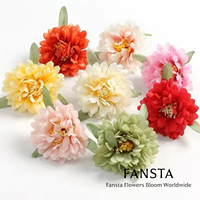 Bunga Sutra Buatan DIY Kepala Bunga Peony Buatan Tangan untuk Hari Ibu & Thanksgiving Perlengkapan Kepala Bunga Peony Kecil