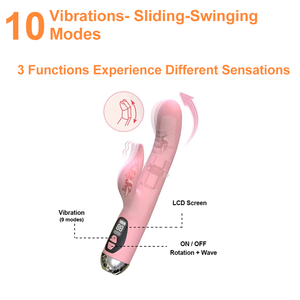 Vibrator Titik G Bestmoon Layar LCD untuk Wanita, Rotasi Vagina, Sentuhan Realistis, Getaran Klitoris Seksi, Mainan Seks untuk Wanita - Product Image 4