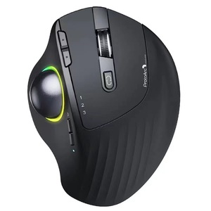 Mouse Trackball nirkabel Bt 2.4 isi ulang, Mouse penyesuaian 2400dpi untuk Laptop, Tablet, Pc