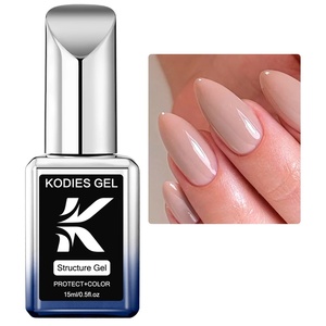 KODIES GEL <span class=keywords><strong>Vernis</strong></span> à Ongles <span class=keywords><strong>Semi</strong></span>-<span class=keywords><strong>Permanent</strong></span> UV Camouflage Nude Gelée Rose Blanc French Résine Structurée Base Rubber en Flacon - Product Image 6