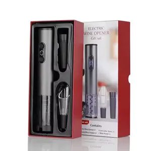 New Product Ideas 2024 Rechargeable Electric Wine Opener Gift Set Gadgets Electric Bottle Opener Wine Gift Set