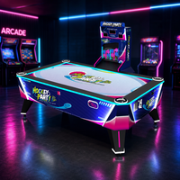 Table de hockey sur air commerciale 2 joueurs, machine de jeu de sport d'intérieur à monnayeur avec éclairage LED, machine de jeu parent/enfant
