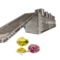 1800 kg/h Machines de séchage industrielles d'herbes de fleurs Équipement de séchage de fleurs violettes de thym de tournesol de chrysanthème de haute qualité