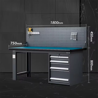 Armoire à outils d'atelier industrielle avec tiroirs, armoire de rangement pour garage et atelier, table de travail en acier