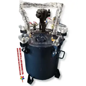 Pneumatic mixing paint tank HUTZ 10 gallon pressure paint pot with air mixing agitator PT40AH 40 litre auto mixing barrel