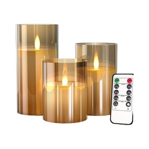 Bougie LED sans flamme 3D à effet de flamme vacillante, en paraffine, télécommandée, pour décoration intérieure de Noël - Product Image 4