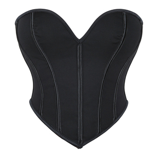 <span class=keywords><strong>Top</strong></span> corsetto <span class=keywords><strong>senza</strong></span> <span class=keywords><strong>spalline</strong></span> da donna con texture nera opaca <span class=keywords><strong>senza</strong></span> <span class=keywords><strong>spalline</strong></span> a forma di cuore - Product Image 3
