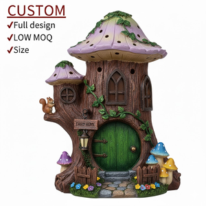 <span class=keywords><strong>Maison</strong></span> de fée en résine en forme de pomme personnalisée, statue solaire de jardin, mini-<span class=keywords><strong>maison</strong></span> décorative d'extérieur pour la <span class=keywords><strong>maison</strong></span>, la cour et le paysage - Product Image 3
