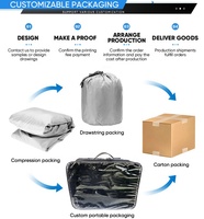 Incroyable fabricant protection contre la grêle étanche anti-inondation oxford accessoires durable automobile voiture couverture solaire soie bâche de voiture