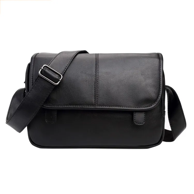 Classical Waterproof Pu Leather Sling Shoulder Bag Men Messenger Bag for Business