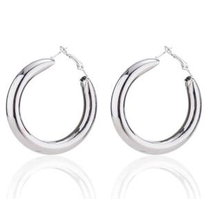 Prix de gros rond épais or hoop boucles <span class=keywords><strong>d</strong></span>'oreilles femmes - Product Image 3