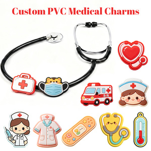 Dijes Personalizados de PVC para Estetoscopio, de Goma Suave, con Diseños de Enfermeras y Doctores, Decoraciones para el Cuidado de la Salud, Artículos Promocionales, MOQ Bajo, Respuesta Rápida - Product Image 1