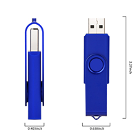 Flash Drive USB 2.0 Tipe-C Kapasitas Besar 128GB dengan Casing Logam Grosir, Antarmuka USB, dan Logo yang Dapat Dikustomisasi