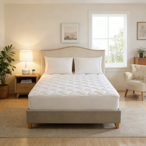 Gemakkelijk te onderhouden, vlekbestendige, multi-naald quilted matras topper/matrasbeschermer - Product Image 3