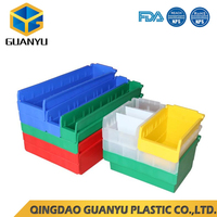 Bac de rangement robuste en plastique rigide recyclable pour solutions de stockage en vrac de boulons et de quincaillerie pour rayonnages d'entrepôt