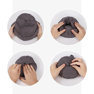 Bucket <b>Hat</b> Waterproof Warm Fisherman <b>Hat</b> For <b>Men</b> Outdoor Hiking Fishing Gray Solid Color Foldable Keep Warm Winter Use - Product Image 4