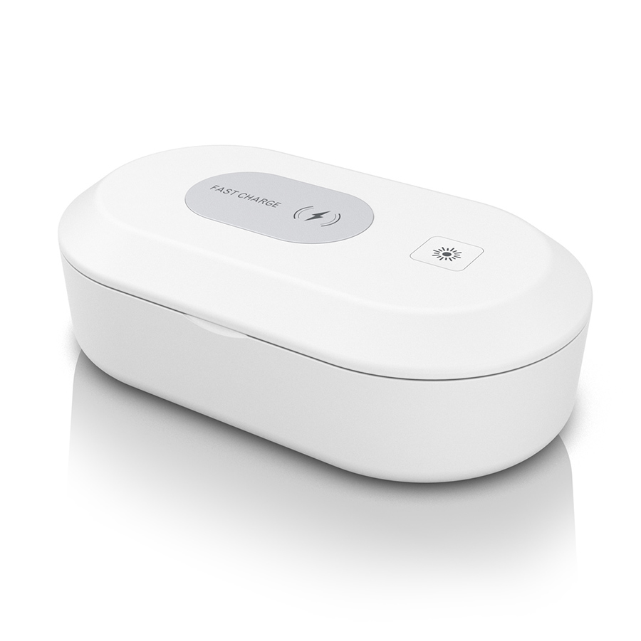 Дезинфицирующее средство для ультрафиолетовых лучей, дезинфекционный стерилизованный контейнер для зарядки мобильных телефонов, часов, наушников, дезинфицирующее средство для ультрафиолетовых лучей и беспроводное зарядное устройство 15 Вт