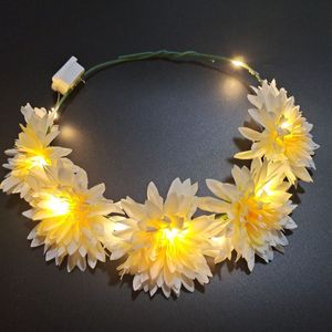 Guirlande de fleurs en gros, lumières LED de luxe pour l'extérieur, grande guirlande de fleurs pour enfants, femmes, couronne de fête, <span class=keywords><strong>mariage</strong></span>, <span class=keywords><strong>serre</strong></span>-tête de fleurs - Product Image 4