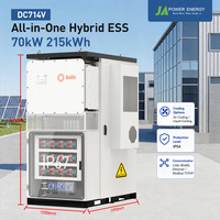 Système de stockage de batterie tout-en-un JApower 70 kW 215 kWh refroidi par air avec onduleur hybride Solis pour support et alimentation de secours de générateur diesel