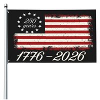 Drapeau américain personnalisé conçu sur mesure pour le 250e anniversaire, numérique, écologique, polyester de haute qualité, 90*150cm, intérieur/extérieur