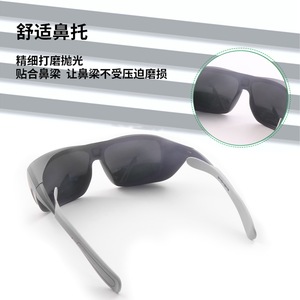 Gafas de Seguridad Láser con Marco Negro, Lentes de 2 mm, 10% de Transmitancia de Luz, Protección Contra Radiación Luminosa, Fábrica de Shenzhen - Product Image 1