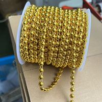 Bande de garniture plate élégante de 6 mm avec demi-perles colorées, écologique et durable pour projets de bricolage, vêtements et chaussures