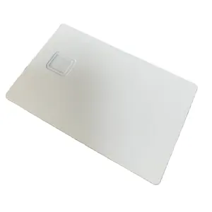 Tarjetas magnéticas ic de contacto inteligente de plástico personalizadas, chip de metal blanco, tarjeta de fidelidad nfc