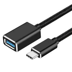 สาย USB3.0ชนิด USB3.0ชนิด C ตัวผู้ไปยังชนิด C ตัวเมีย OTG สาย USB3.0