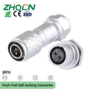 SF10 étanche IP67 connecteur de fil circulaire industriel push pull prise et prise en métal - Product Image 1